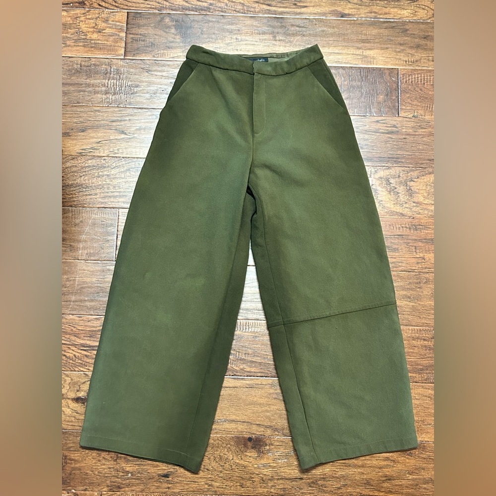 Obakki Wide Leg Pants – Size 2 – Made in Canada – Heavy 100% Cotton